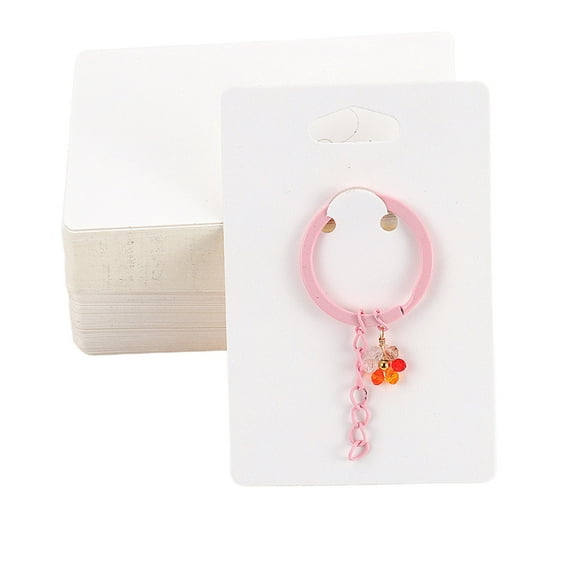50Pieces Keychain Card Holder for Display Keyring Card Jewelry Packaging Supply Jewelry Keychain Holder Card for Selling