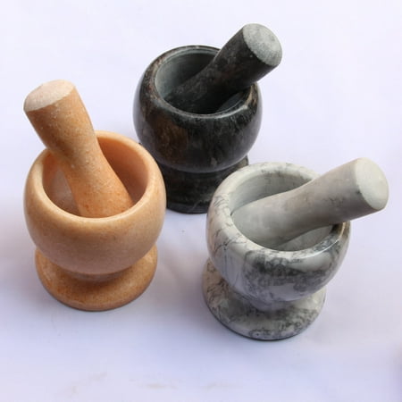 

Beautiful Polished White and Grey Veined Anti Grinder Spice Crusher Set Marble Mortar Herb with Spice Scratch Mortar Set Pestle Pill for Garlic Spice Stone Kitchen Home Indoor