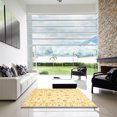 thumbnail image 7 of Ahgly Company Machine Washable Indoor Round Abstract Sun Yellow Area Rugs, 5' Round, 7 of 7