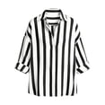 thumbnail image 6 of IMENGL Long Sleeve Shirts for Women Casual Striped V Neck Loose Fit Blouses Collared Clothes T-Shirt Soft Women's Basic Tee Long Sleeve Tops,Black, 6 of 6