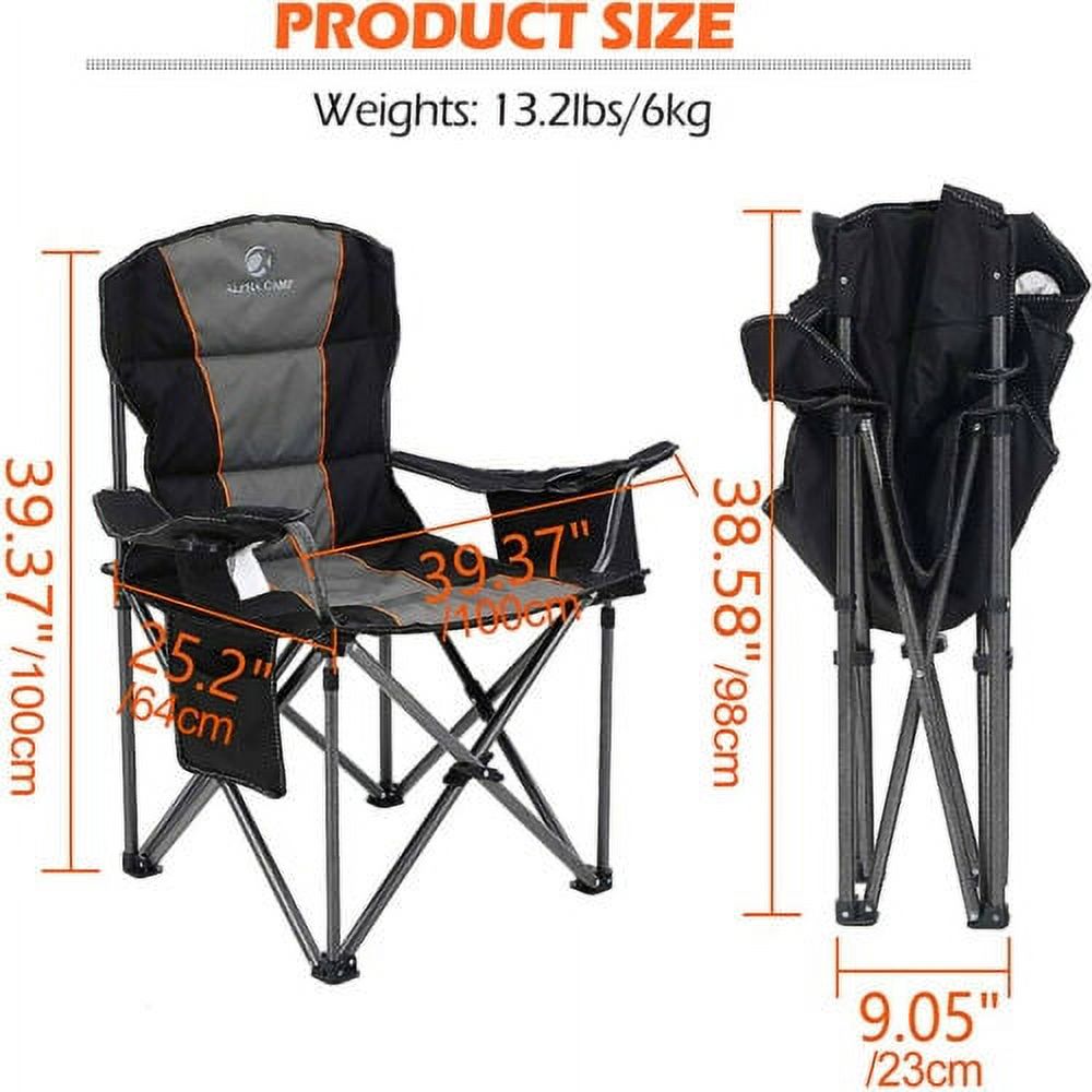 Alpha Camp Camping Chair, Black - image 4 of 5