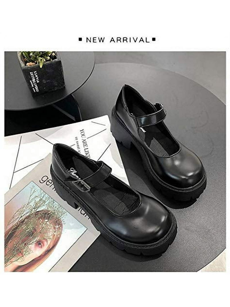専用GRAPE Black Mary Jane Platform shoes Amazon.com: AOVIN Mary Jane Shoes Women Metal Rivet Punk