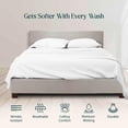 thumbnail image 2 of Pure 800 Thread Count PIMA Cotton- Sateen Weave 4-Piece Queen (60"X80") Snow Solid , Single Ply Yarns, Sateen Weave, Fits Mattress 18"inch Deep Pocket, 2 of 3