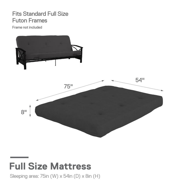 8 inch futon mattress with frame discount