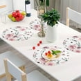thumbnail image 4 of Pink Floral Placemats Round Table Mats Non-Slip Washable Heat Resistant Kitchen Place Mat for Home Dining Coffee Tabletop (6PCS) Home Decor, 4 of 7