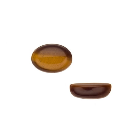 Domed Eye - Oval Dome Semi-Precious Cabochon Stones Cat's Eye 10x14mm 4pcs pack