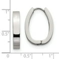 thumbnail image 2 of Stainless Steel Hinged Hoop Earrings 22x26mm Wide 4mm Thick Hoop Earring for Women, 2 of 2