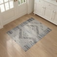 thumbnail image 3 of ODIKA 3'x5' Washable Throw Rug Beige Boho Abstract Southwestern Lattice Geometric Motif An Under for Entryway, Kitchen, Mudroom, Stain Resistant, Low Profile, Non-Slip, 3 of 7