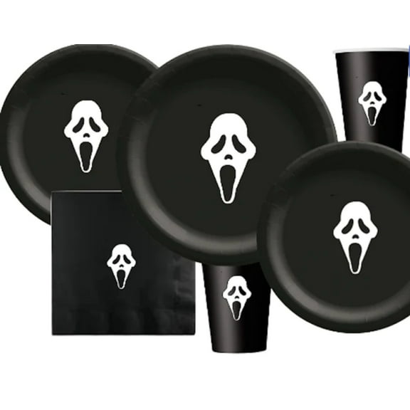 Halloween Ghost- Screamz Party Plates-Cups-napkins set of 60 piece