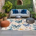 thumbnail image 2 of Blue Teal Butterfly Outdoor Rug for Patio/Deck/Porch, Non-Slip Large Area Rug 6 x 9 Ft, Colorful Spring Summer Butterfly Indoor Outdoor Rugs Washable Area Rugs, Reversible Camping Rug Carpet Runner, 2 of 8