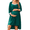 Lake Green, variant on Women Lace Maternity Nursing Gown and 3/4 Sleeve Robe Set Double Layer Breastfeeding Nightgown Slip Dress & Bathrobe