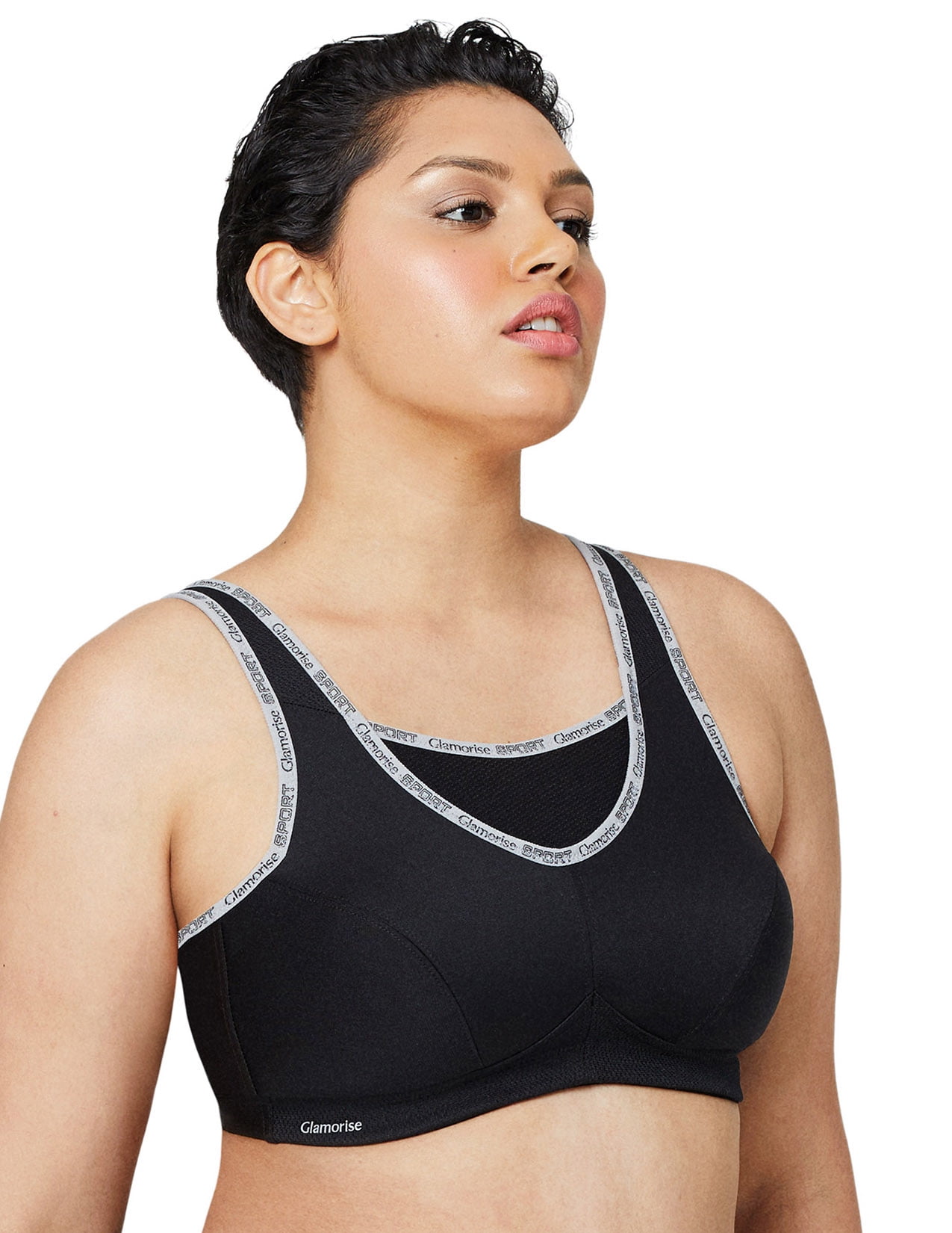 Glamorise - Full Figure Plus Size No-Bounce Camisole Sports Bra Wirefree #1066 - Walmart.com