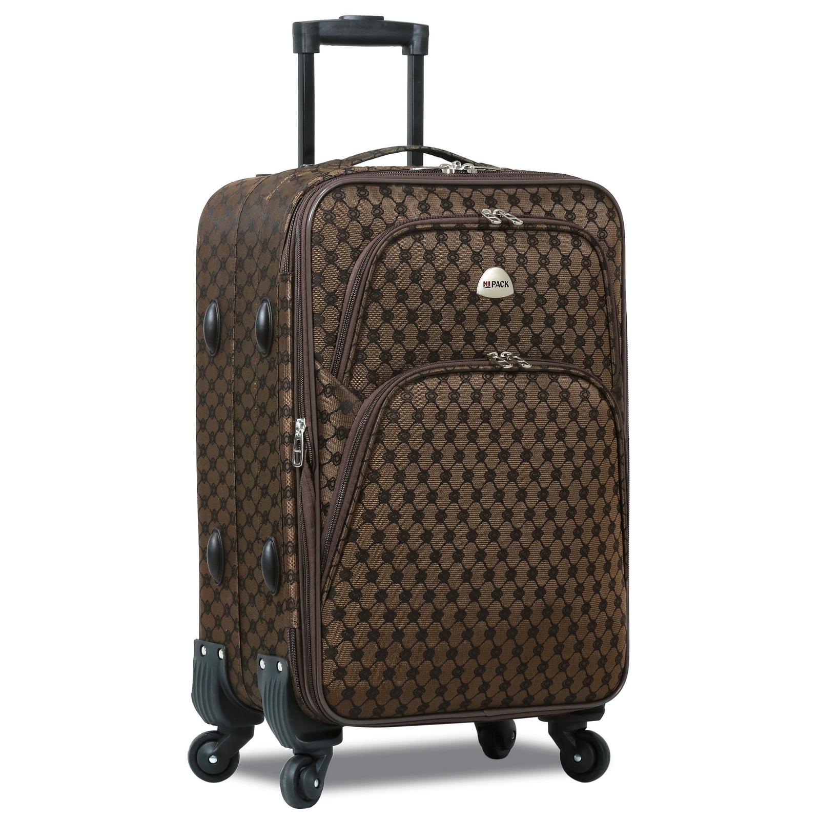 HiPack Multi-use Rolling Trolley Overnight Bag TSA Approved Carry On Dark  Brown 