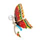 thumbnail image 2 of Elegante Broche de mariposa Pin Aleación Rhinestone Accesorios de joyería de mujer rojo, 2 of 9