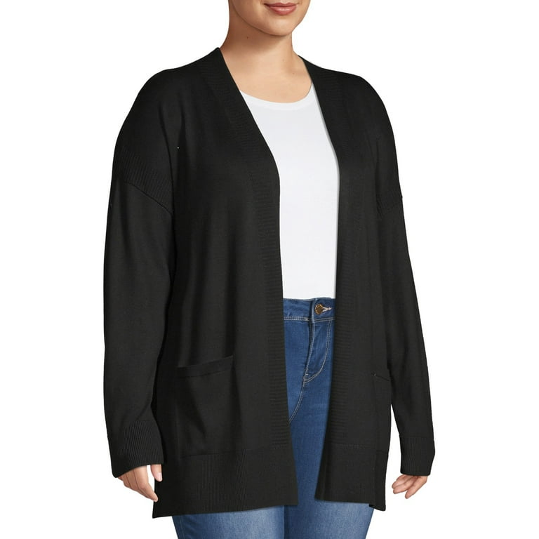 Terra Sky Plus Size Sweater Cardigan with Pockets Women s