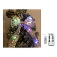 thumbnail image 5 of Callipe Christmas Tree Ribbon Lights 32ft 100 LED Christmas Fairy String Lights USB Powered Waterproof Ribbon Bows Light for Garden Wedding Patio, 5 of 8