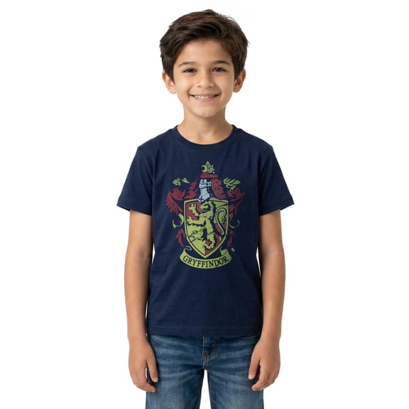 Harry Potter Shirt Boy's Gryffindor Distressed Short Sleeve Tee