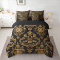 thumbnail image 2 of Manfei Female Men Hippie Damask Bedding Comforter Set 7pcs,Traditional Flower Queen Bedding Sets Super Cozy,Bohemian Chic Floral Queen Sheet Sets,Luxury Bedroom Decor,Reversible, 2 of 8