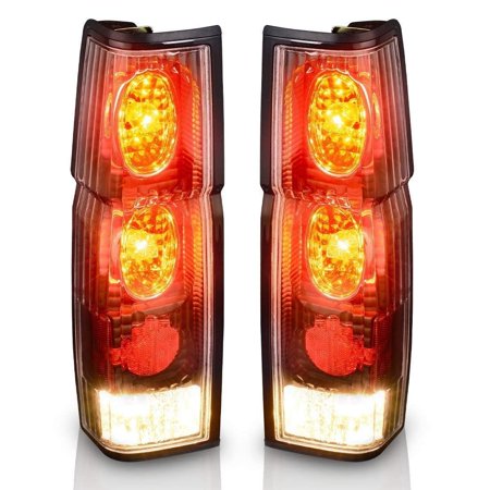 1995 Nissan Hardbody (Taillights Tail Lamps For Nissan Hardbody D21 1986-1994 Hardbody Pickup 1995 1996 1997 (Black Clear Assembly Replacement D21 & Pickup Models)