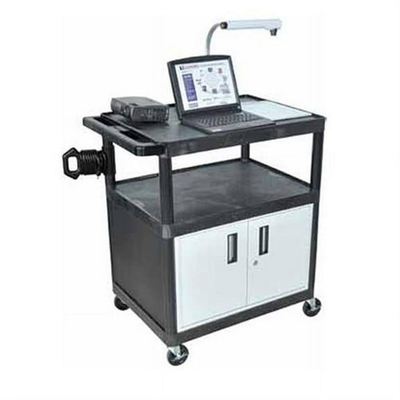Luxor LE40C-B 32'' x 24'' x 40'' Utility Cart - Black