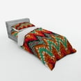 thumbnail image 3 of Ambesonne Tribal Bedding Set 4 Pcs, Zigzag, Queen, Sea Green Marigold, 3 of 3