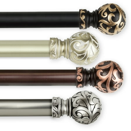 Cypress 1 Dia Curtain Rod 66 120 Inch Bronze Curtain Rod 66 120 Inch Bronze