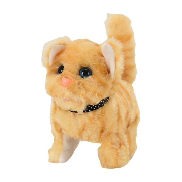 Electronic Cat Toy Early Learning Stuffed Animal for Kids Toys yellow