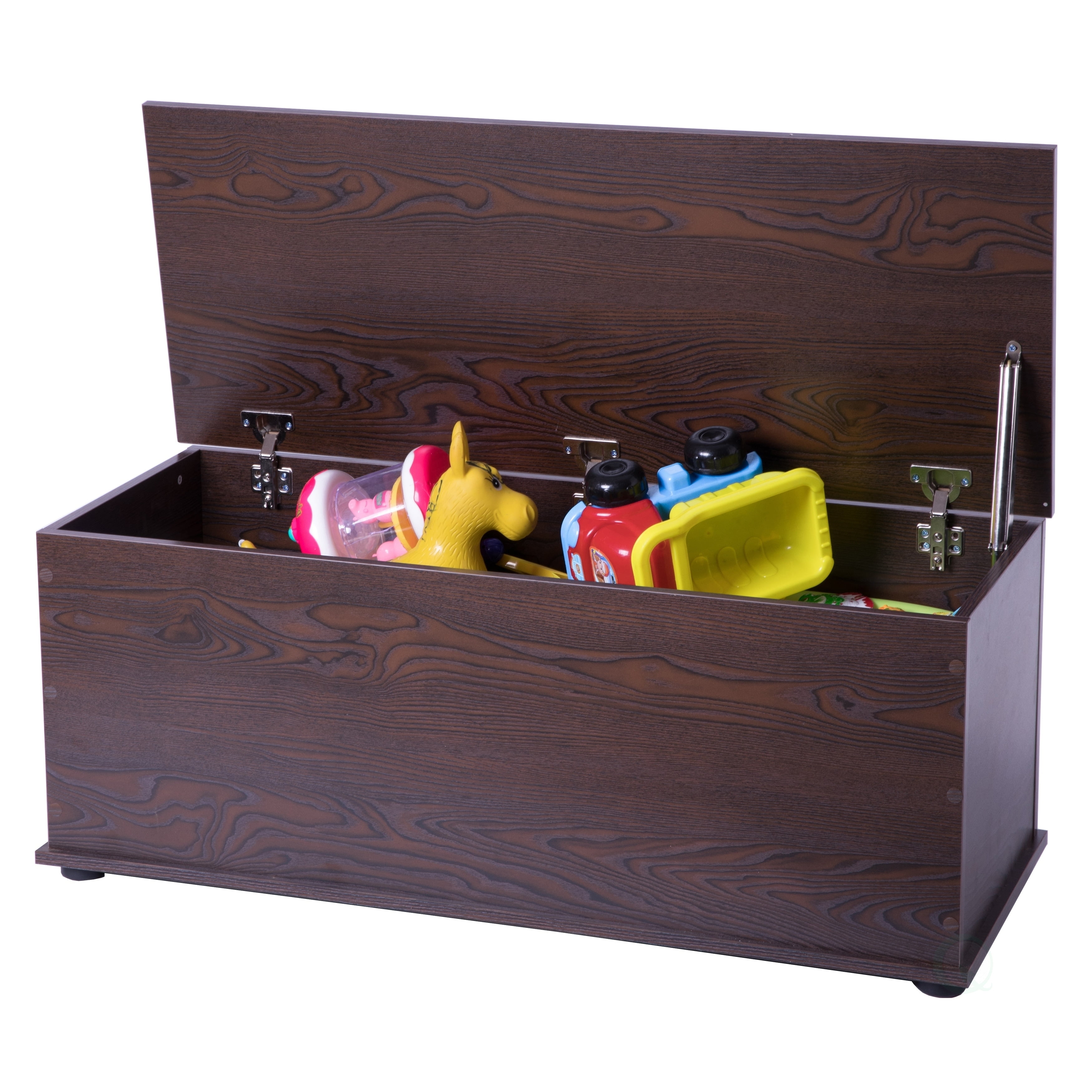Wooden Storage Organizing Toy Box, White