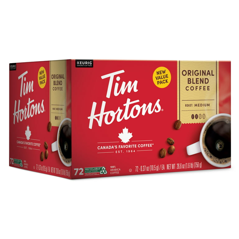Tim Hortons Medium Roast Original Blend Coffee K-cup Pods - 72ct