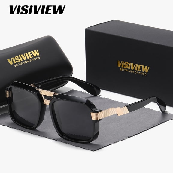 VISIVIEW Unisex Polarized Sunglasses Full Frame Fashionable Modern Luxurious Sunglasses UV400