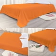 thumbnail image 4 of Flxxie 1800 Count Soft Brushed Microfiber Flat Sheet, Shrinkage, Fade Resistant Bedding Top Sheet, Easy Care, Orange, Twin, 66"x96" with 4" hem, 4 of 6