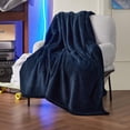 thumbnail image 1 of Manta polar Bedsure Twin XL, ligera, azul marino, 170 x 230 cm, 1 of 6