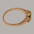 thumbnail image 4 of LBG British Made 9k Rose Gold Natural Peridot Womens Anniversary Ring - 33 size options - Size 7.75, 4 of 6