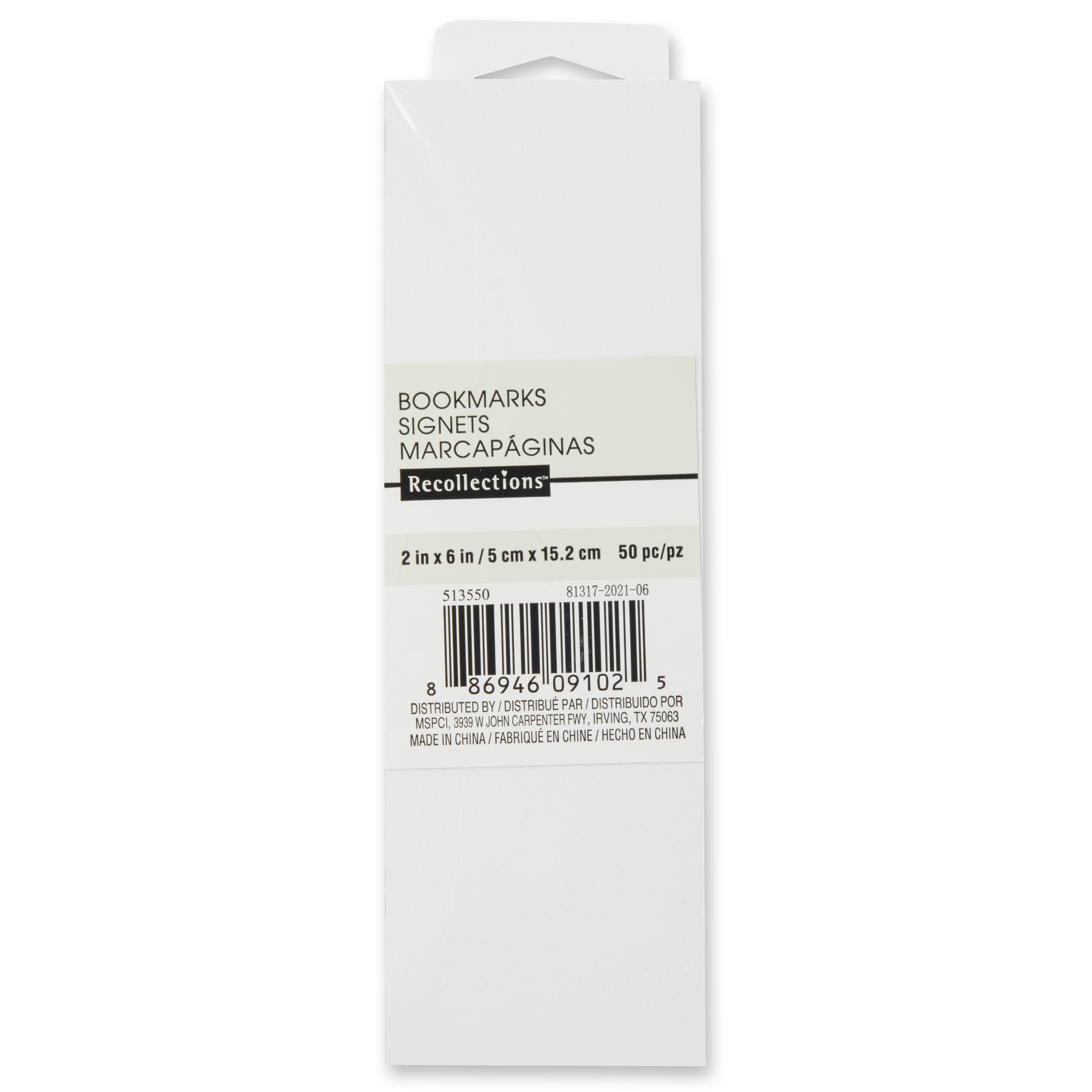 Recollections White Paper Bookmarks, 12 Packs: 50 ct. (600 total)