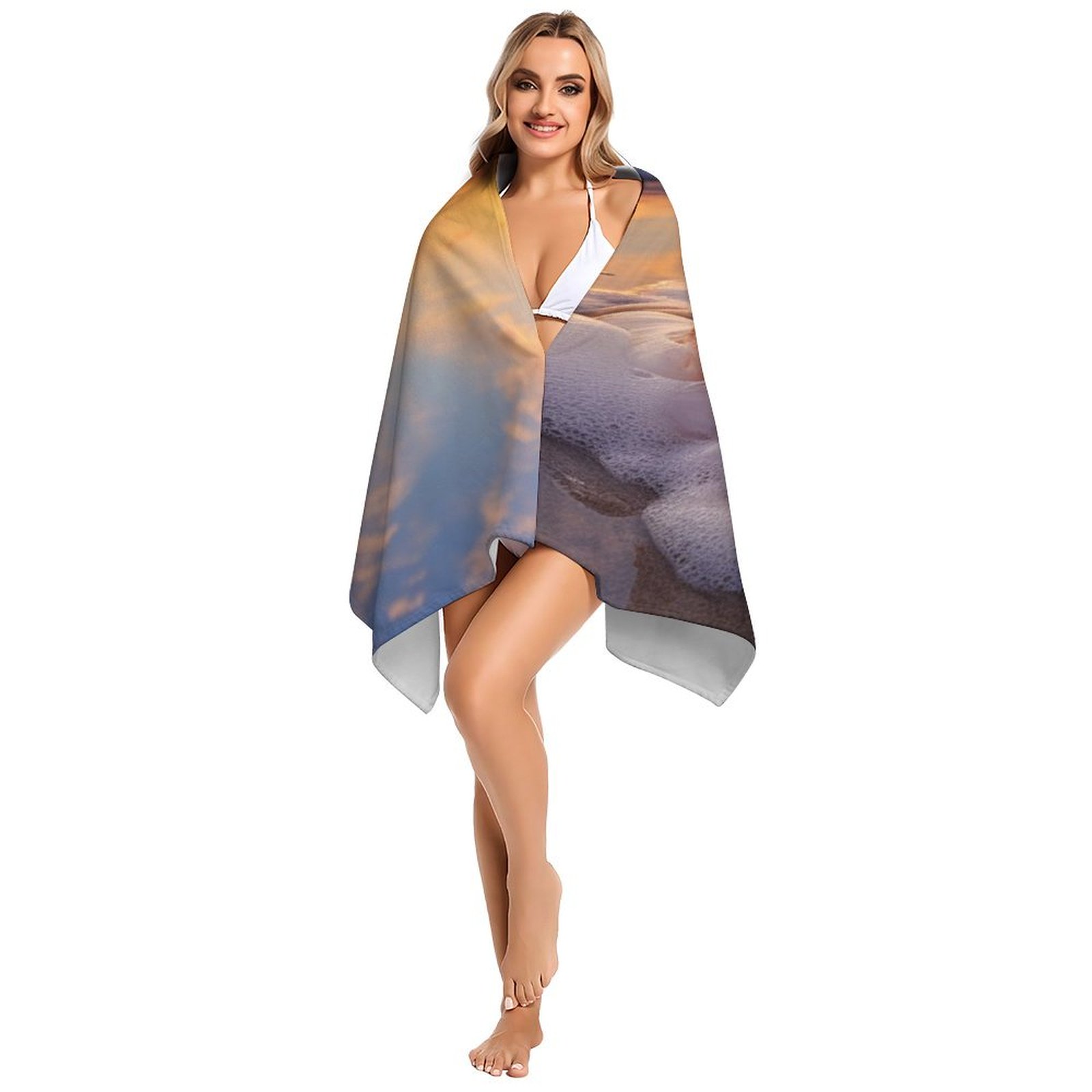 MaSiledy Beach Towels Beach Seashell Coastal Florida Pool/Beach Towel Absorbent Quick Dry Towel Summer Ocean Themed Sand Free Quick Dry Travel Towels for Women Men Adults Pool Sports Towel 30x60 inch