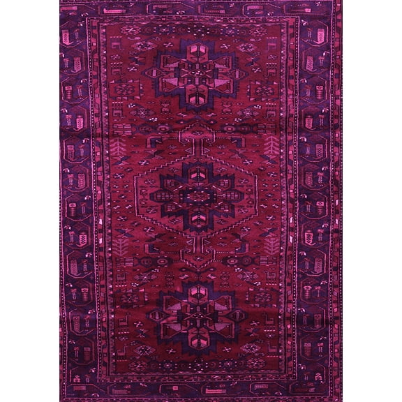 Ahgly Company Indoor Rectangle Persian Pink Traditional Area Rugs, 5' x 7'
