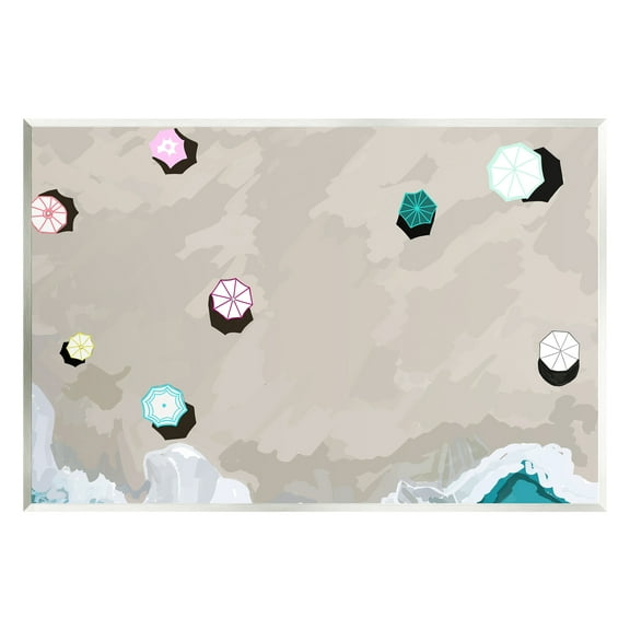 Stupell Industries Aerial View Shoreline Nature Painting Unframed Art Print Wall Art, 15 x 10