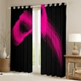 thumbnail image 2 of Manfei Pink Black Blackout Curtains Set of 2 (52x84 Each), Modern Abstract Art Window Curtains, Geometric Line Stripe Curtains and Drapes, Luxurious Room Decor, 2 of 5