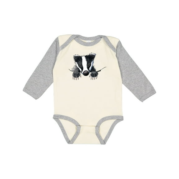 Inktastic Pocket Badger Boys or Girls Long Sleeve Baby Bodysuit