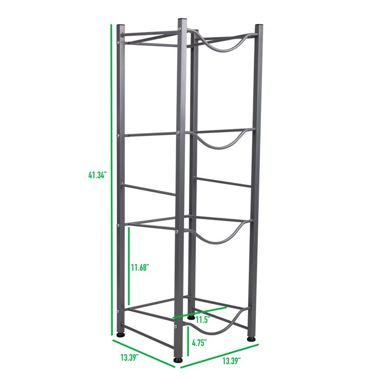 Mind Reader Alloy Collection Metal Adjustable 4 Tier Industrial