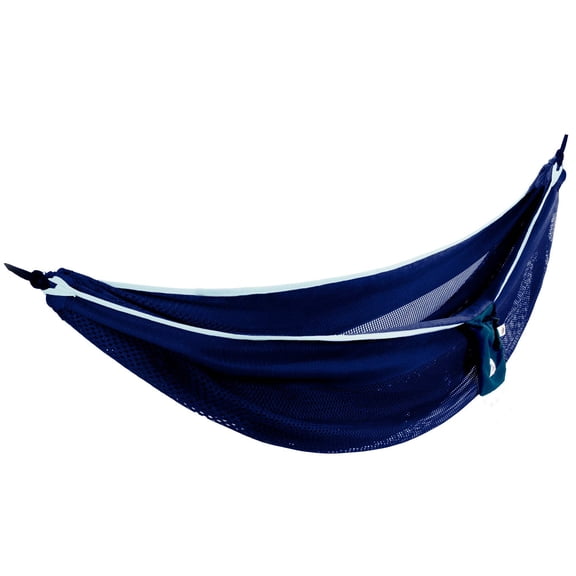 Vivere Polyester Mesh Double Hammock - Navy