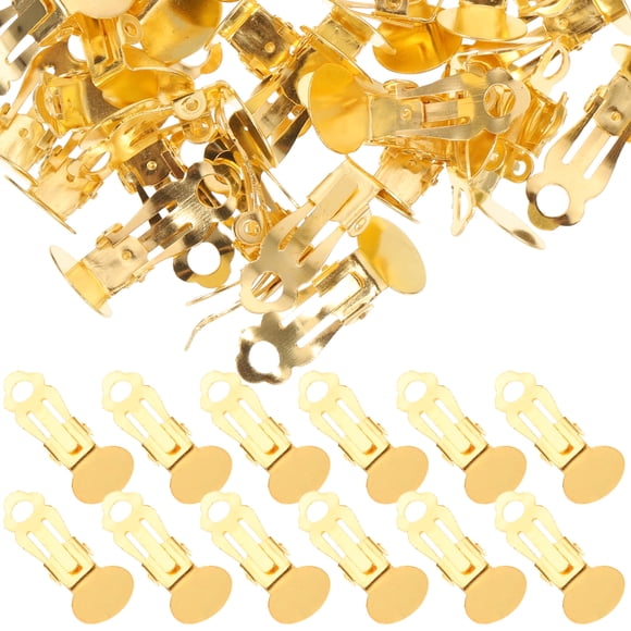 100 Pcs Boucles d'Oreilles Clip Non Percées Bijoux de Mariage pour Femmes Filles Clip d'Oreille Non Percé