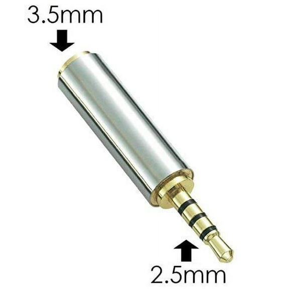 Gold Plated 2.5mm Male to 3.5mm Female Audio Adapter Converter Headphone Earphone Headset Jack - Stereo or Mono