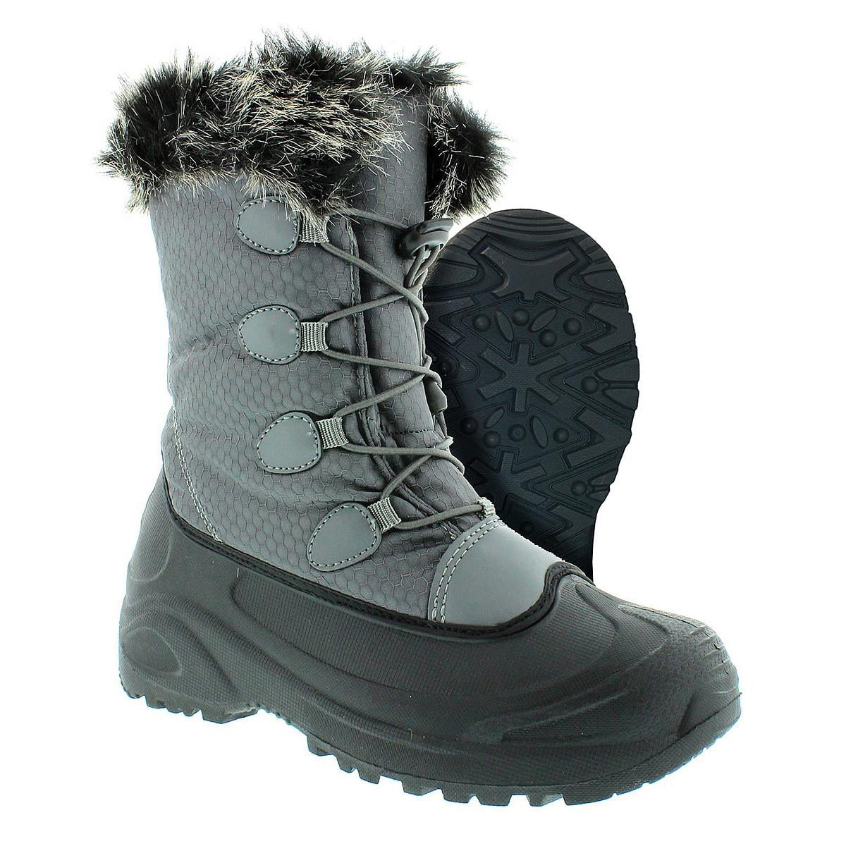 Itasca Womens Sleigh Bell Winter Boots Grey/White Size 7