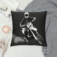 thumbnail image 2 of Autua Dirt Bike Rider Graphic Decorative Cushion Throw Pillow Cover Short Plush High-Quality 1PC for Home Couch Living Room Bed Sofa 20x20in, 2 of 5