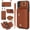 Brown, variant on ShellTech for iPhone Xs Max Case with Card Holder and Strap - Zipper Pocket,Crossbody Lanyard Strap,Credit Card Holder,Stand Ring,Cute Phone Wallet Case for Women,Red