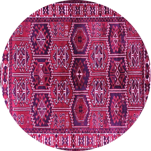Ahgly Company Indoor Round Persian Pink Traditional Area Rugs, 5' Round