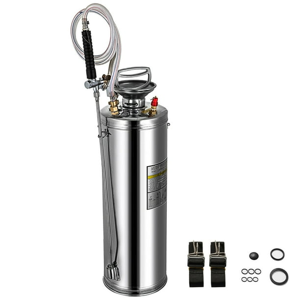 VEVOR Stainless Steel Sprayer 3 Gallon Pump Sprayer with 3.3