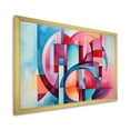 thumbnail image 2 of Designart "Geometric Spiral Pink and Blue Elegance" Abstract Framed Wall Art Decor - Modern Pink Abstract Geometric Entryway Framed Wall Art Print, 2 of 6