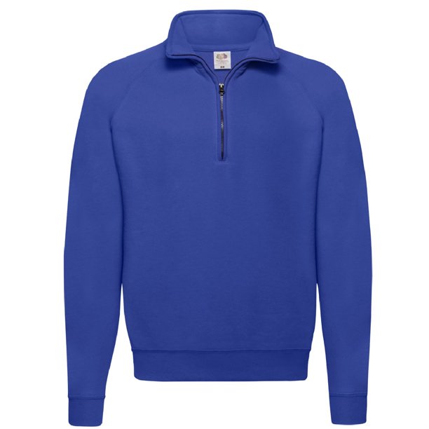 Fruit Of The Loom - Sudadera con cuello con cremallera Hombre caballero (Azul)